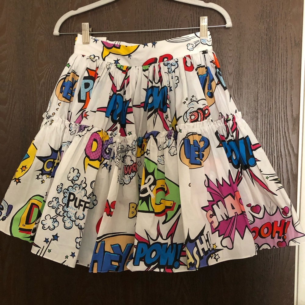 Dolce & Gabbana Italy tiered comic mini circle skirt size 38